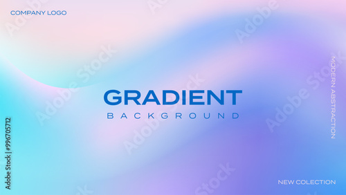 Horizontal cover template with abstract graident wave of soft pastel colors. For covers, wallpapers, advertising, social media, branding and more. Just add your text.