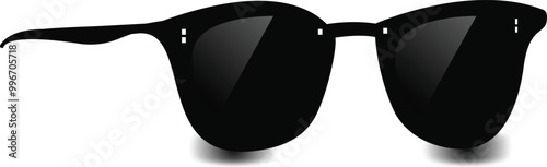 sunglasses isolated Black on white Background .