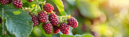 Wallpaper Mural A bunch of red berries hanging from a tree Torontodigital.ca