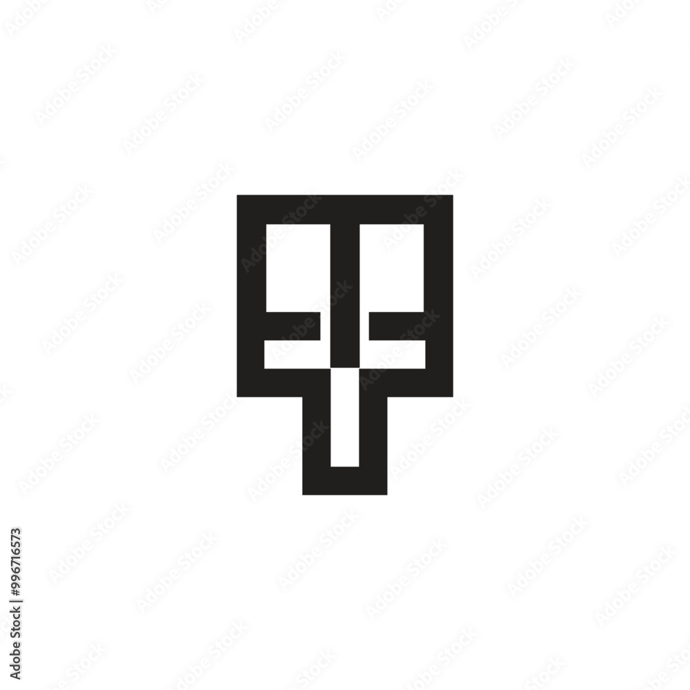 Obraz premium Initial TM Letter Logo Design Template