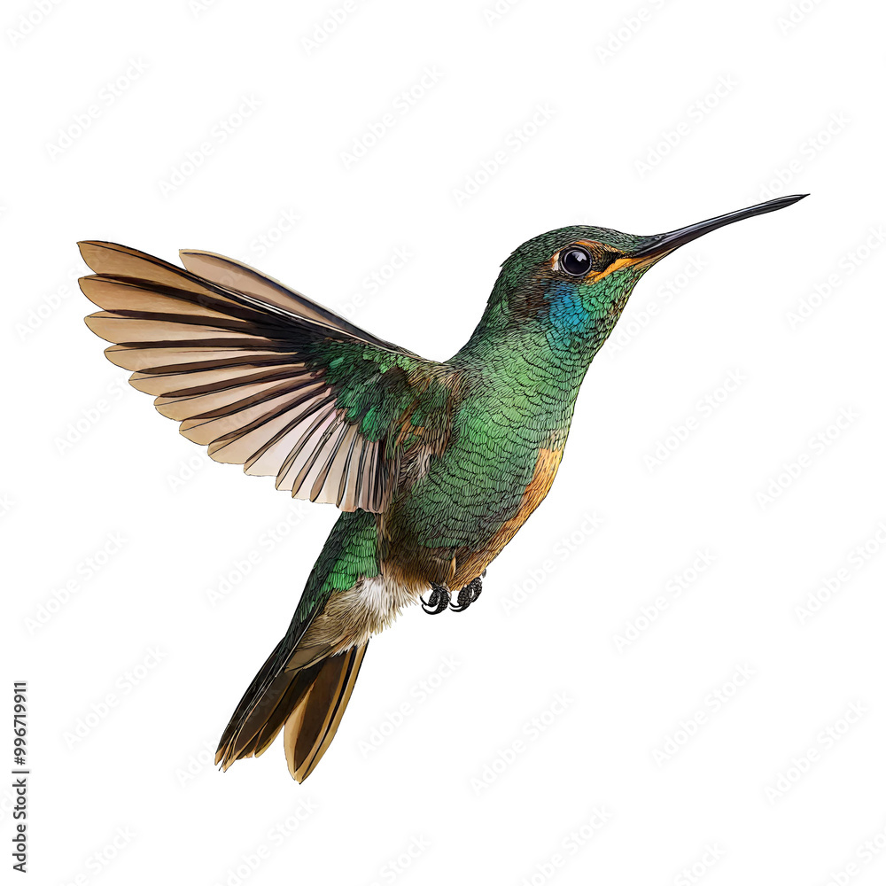 Fototapeta premium hummingbird isolated on white