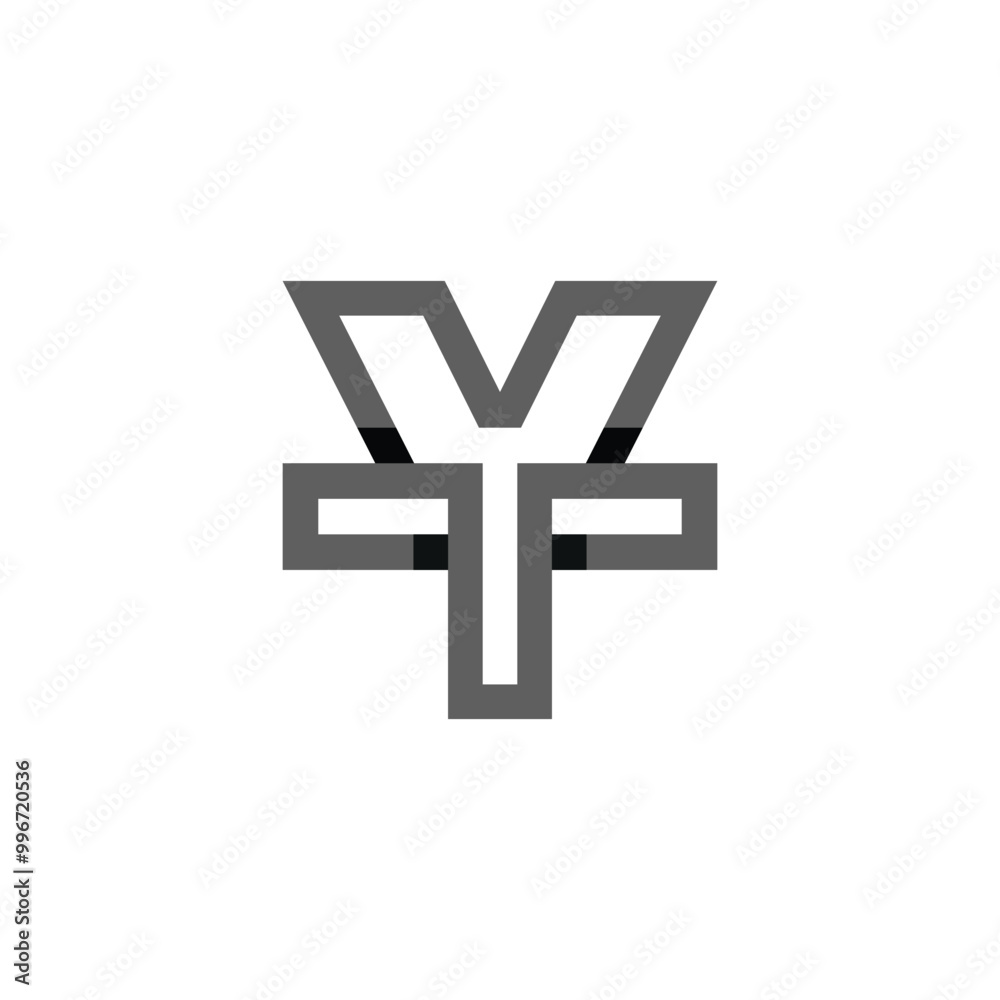 Alphabet letters monogram icon logo of TM MT Alphabet letters monogram icon logo of TM MT