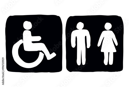 Toilet signs. Vector drawing icon