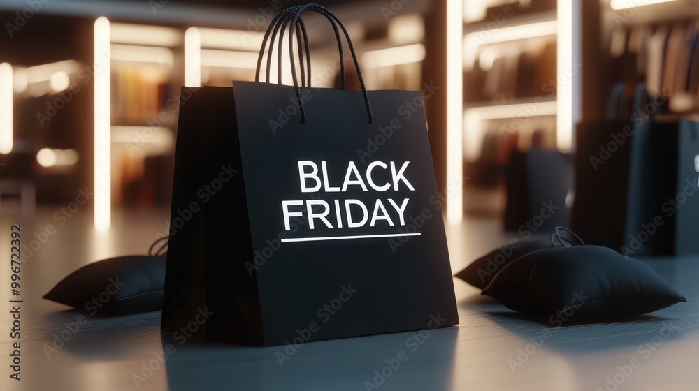 Fototapeta premium black friday shopping bags