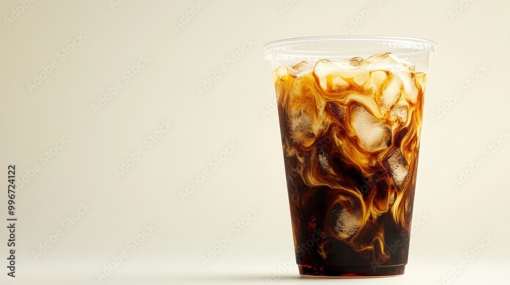 The Iced Coffee in Cup The Iced Coffee in Cup