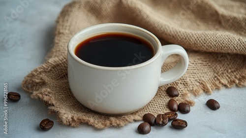 The Coffee Cup with Beans