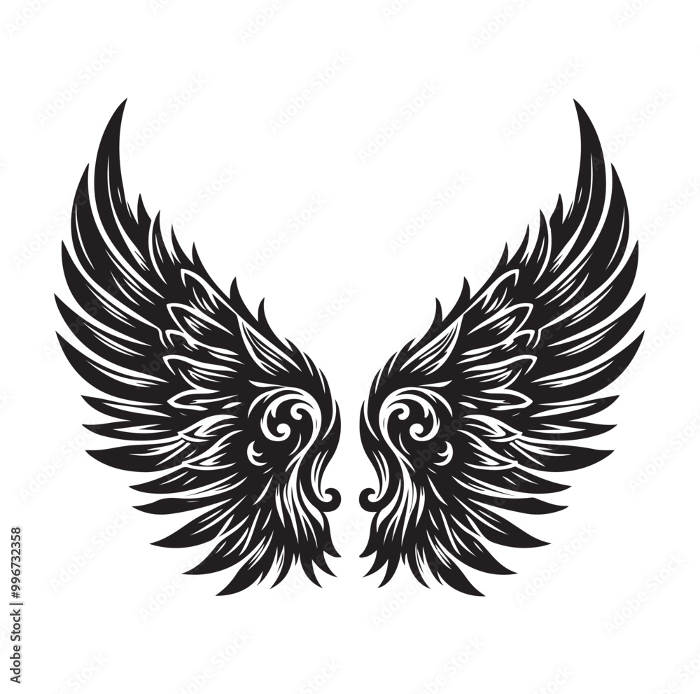 Obraz premium wings icon set Collection Vector illustration