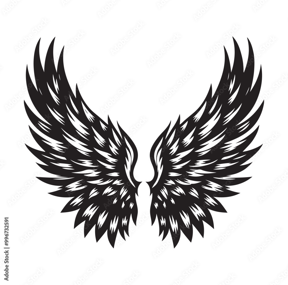Obraz premium wings icon set Collection Vector illustration