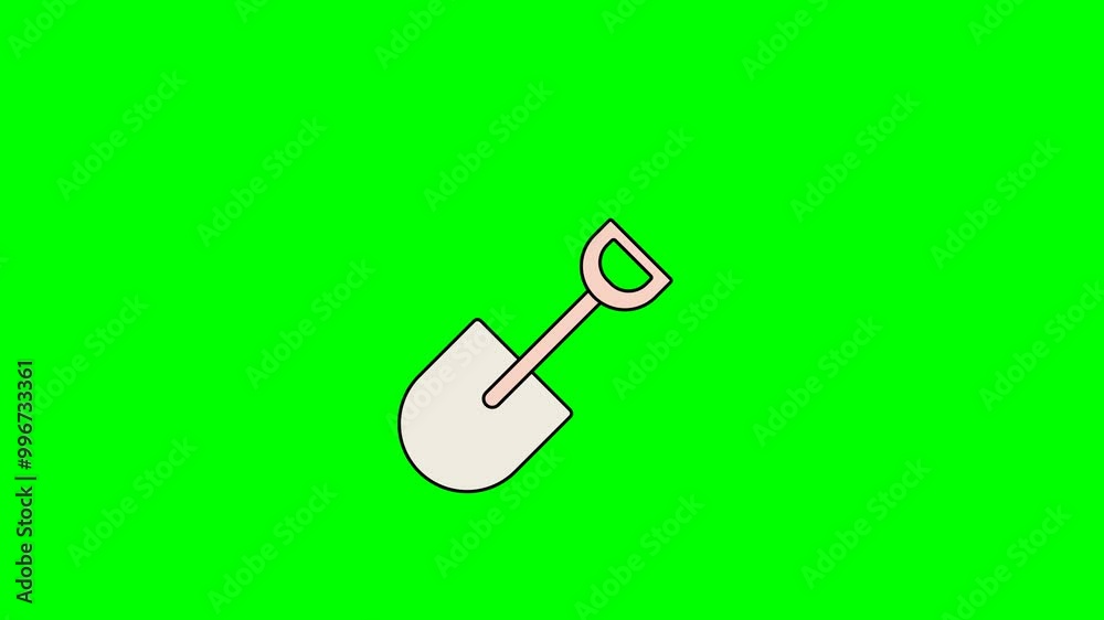 Animated of Shovel icon motion graphic animation. Garden concept icon animation Animated of Shovel icon motion graphic animation. Garden concept icon animation
