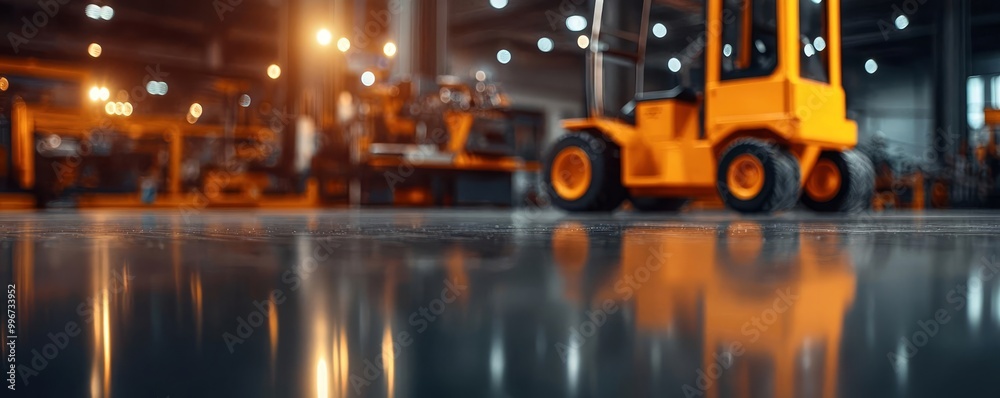 Close-up of polished steel surfaces in a heavy industry setting, detailed metalworking tools in the background, clean industrial space, warm ambient lighting Close-up of polished steel surfaces in a heavy industry setting, detailed metalworking tools in the background, clean industrial space, warm ambient lighting