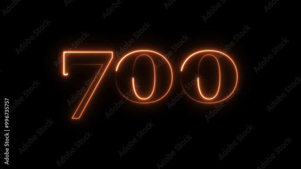 Abstract neon countdown 700 number illustration background. Abstract neon countdown 700 number illustration background.