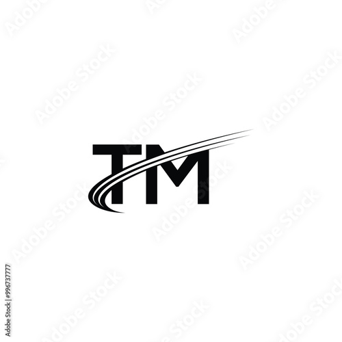 Initial letter tm or mt logo design in illustration