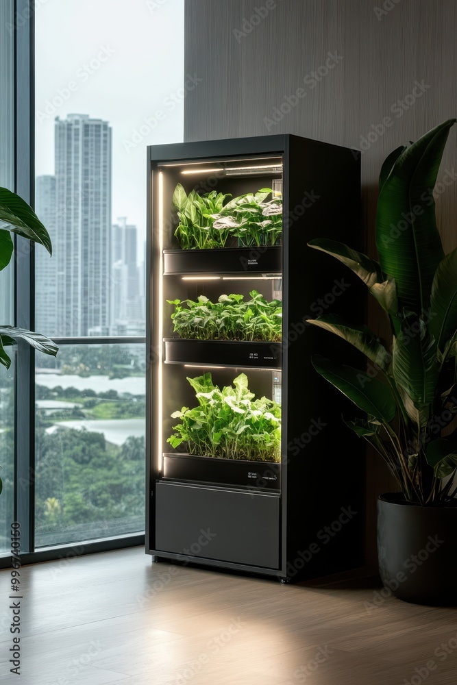 a modern indoor garden with plants in it a modern indoor garden with plants in it