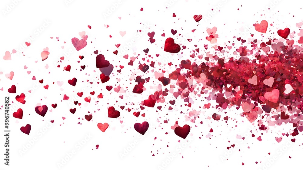 Bold Red Heart Brush Stroke - Expressive Love Art on White Background Bold Red Heart Brush Stroke - Expressive Love Art on White Background