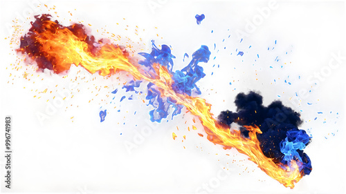 Wallpaper Mural Dynamic Fire Particle PNG on Transparent Background Torontodigital.ca