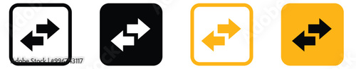 Arrows data transfer icon, exchange arrow icons - Swap icon with two arrows.