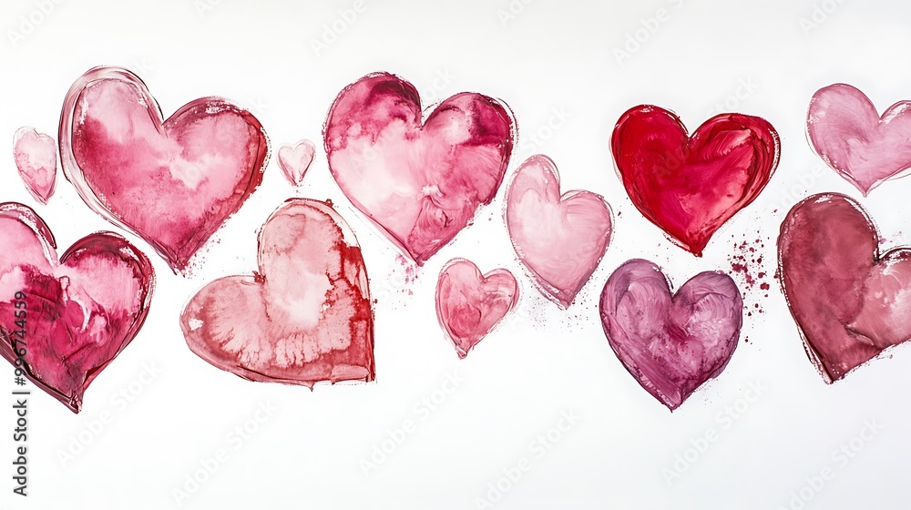 Bold Red Heart Brush Stroke - Expressive Love Art on White Background Bold Red Heart Brush Stroke - Expressive Love Art on White Background