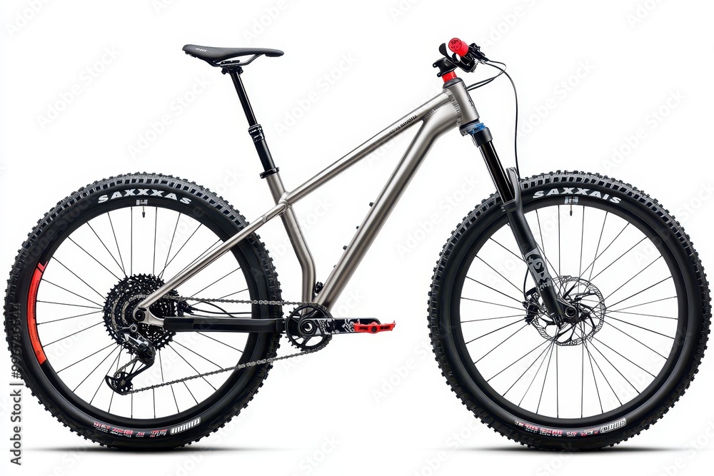 Fototapeta premium a mountain bike is shown against a white background