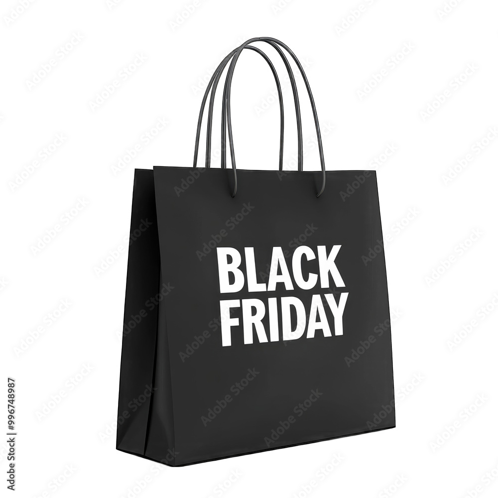 Black shopping bag with black Friday Text design Black Friday background with shopping bag Black shopping bag with black Friday Text design Black Friday background with shopping bag