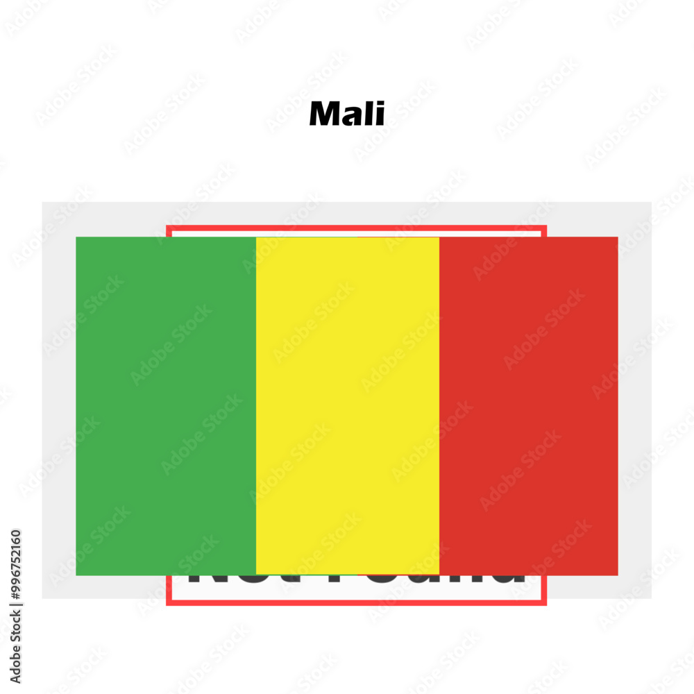 Fototapeta premium Mali flag single isolated vector icon