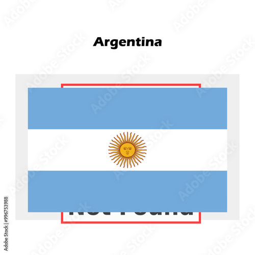 Argentina flag single isolated vector icon