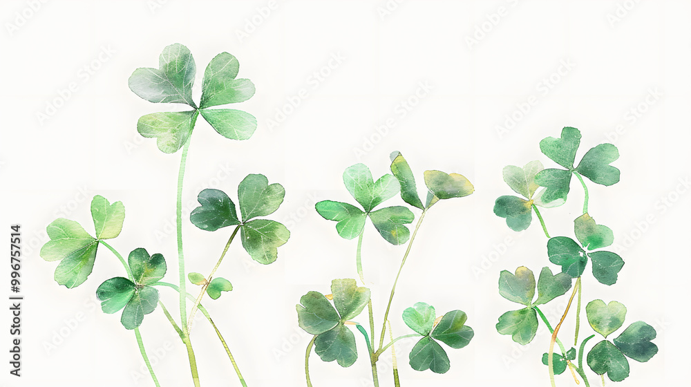 Silver leaf fantasy plants Watercolor Silver leaf fantasy plants Watercolor