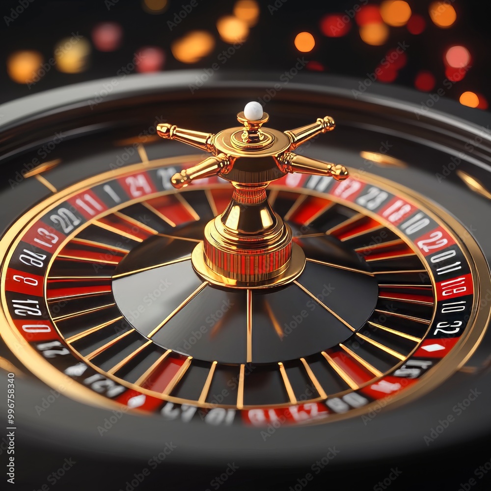 Casino roulette wheel on a black background. 3d rendering Casino roulette wheel on a black background. 3d rendering
