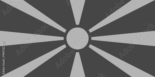 North Macedonia flag original black and white