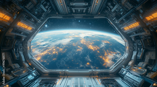 Space station, technology, science fiction