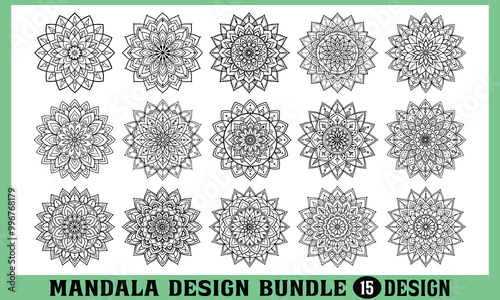 Zen Harmony Mandala Design, Intricate hand-drawn illustration on a clean white background, stunning mandala icon concept, Premium vector artwork, beautiful design, EPS 10.