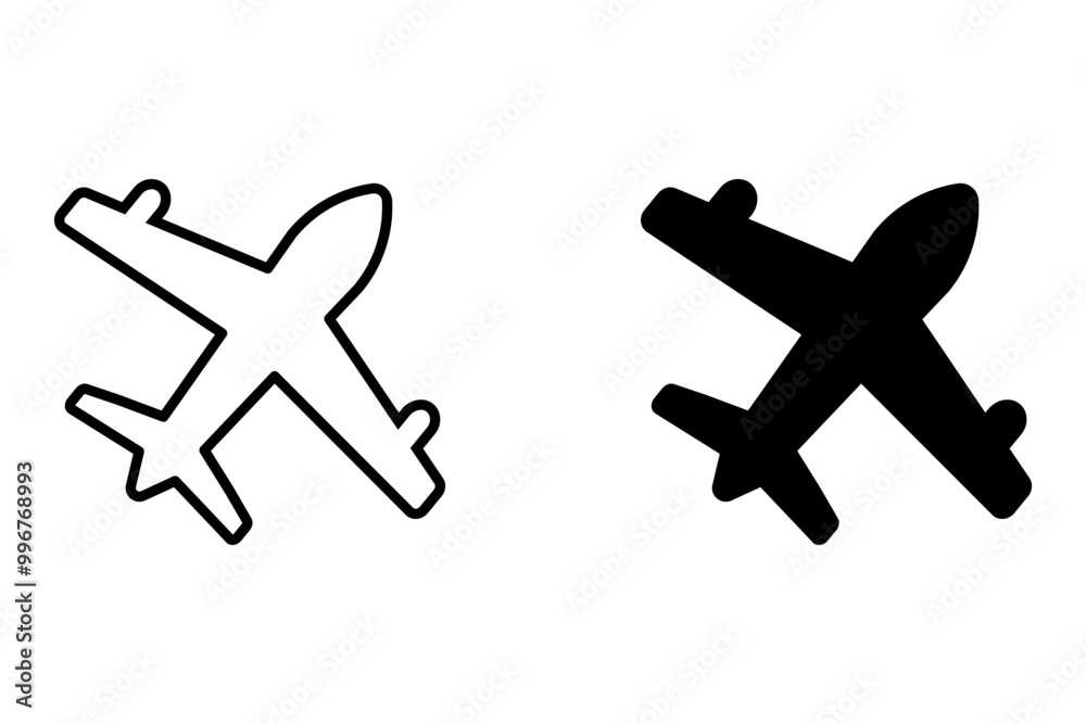 Plane icon set. for mobile concept and web design. vector illustration Plane icon set. for mobile concept and web design. vector illustration