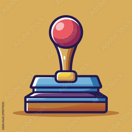 stamp with a stamp with the text Cartoon Vector Illustration. Flat Isolated Concept Cartoon Vector Style.