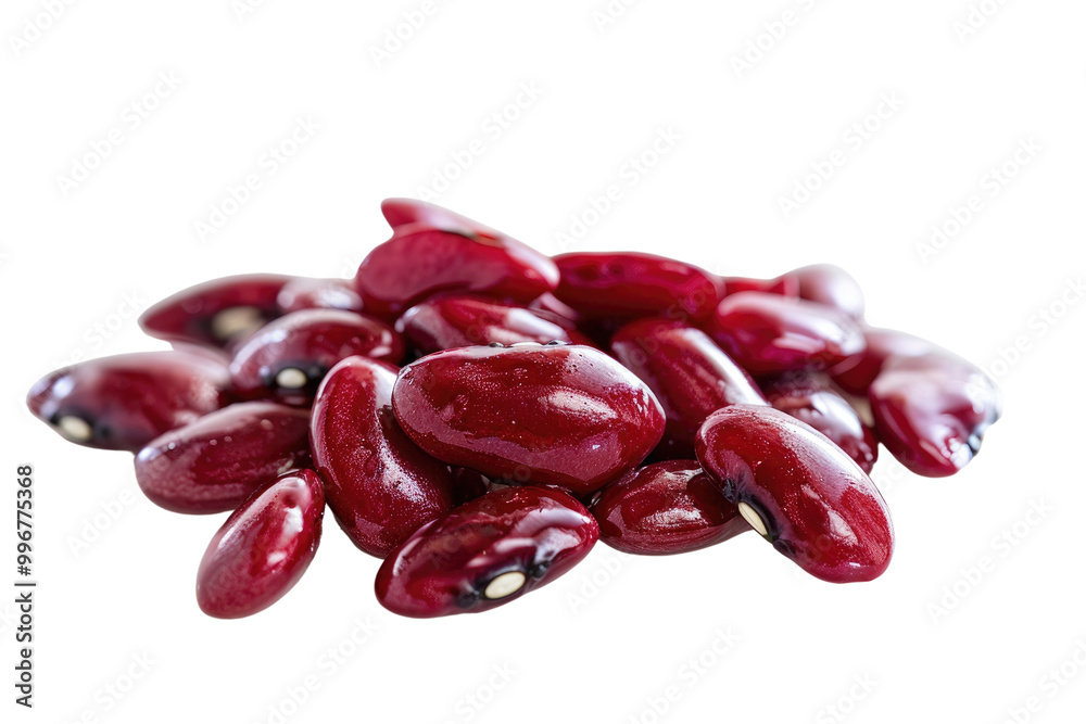Close-Up of Fresh Red Kidney Beans Isolated on White Background for Culinary and Nutritional Use Close-Up of Fresh Red Kidney Beans Isolated on White Background for Culinary and Nutritional Use