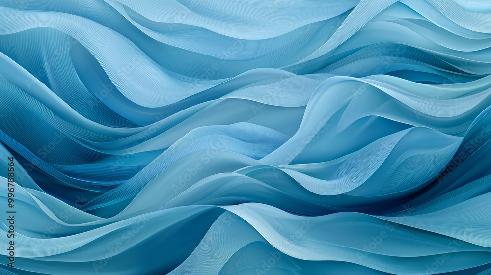 Abstract Waves in Blue Tones for Modern Design Abstract Waves in Blue Tones for Modern Design