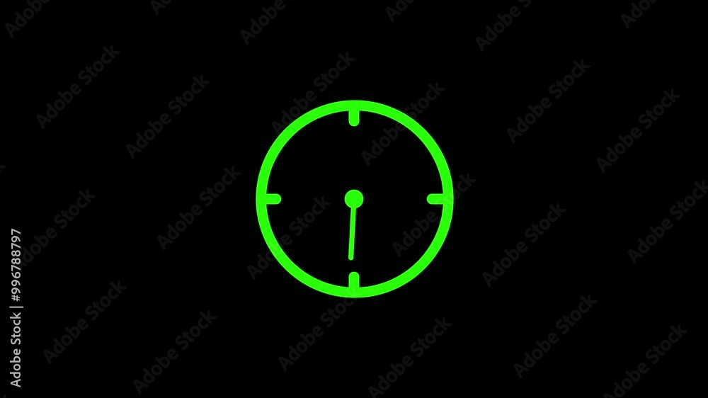 moving arrows in 12 hour loop. Simple clock icon . Clock Counting Down 12 Hour Day Fast Speed. 4k video moving arrows in 12 hour loop. Simple clock icon . Clock Counting Down 12 Hour Day Fast Speed. 4k video