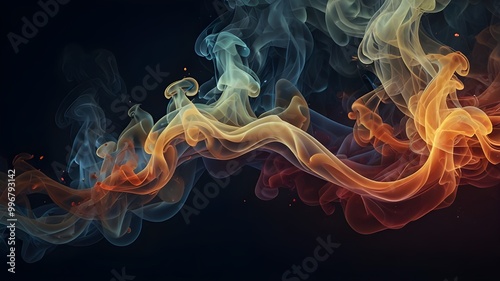 abstract smoke effect with light