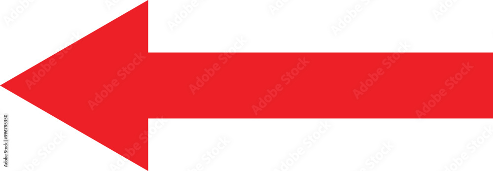 Red left arrow icon isolated on white background . Go to left arrow icon vector Red left arrow icon isolated on white background . Go to left arrow icon vector