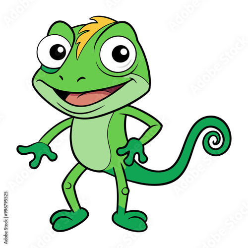 Download Chameleon Vector Art Illustration Eps File For Design.