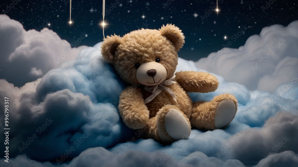 teddy bear on blue sky teddy bear on blue sky