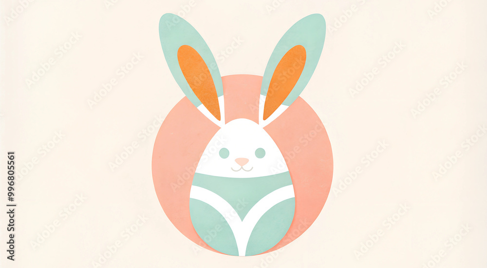 Cute Easter bunny illustration with colorful ears on a soft background for spring celebrations
Cute Easter bunny illustration with colorful ears on a soft background for spring celebrations