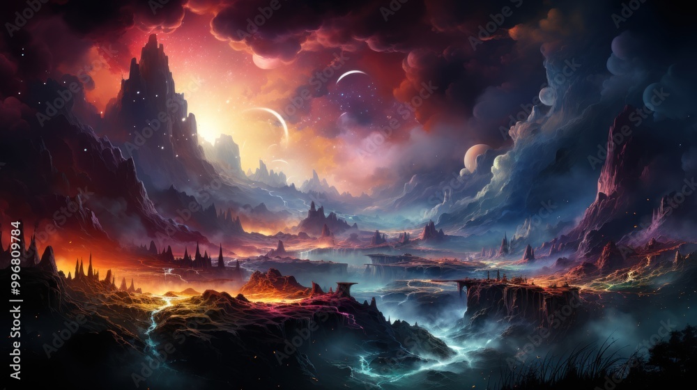 Fantasy Mountain Landscape Fantasy Mountain Landscape