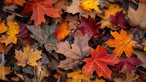 Abstract leaves form a vibrant background, a colorful representation of plant textures. Nature's design in art, a display of green leaves.