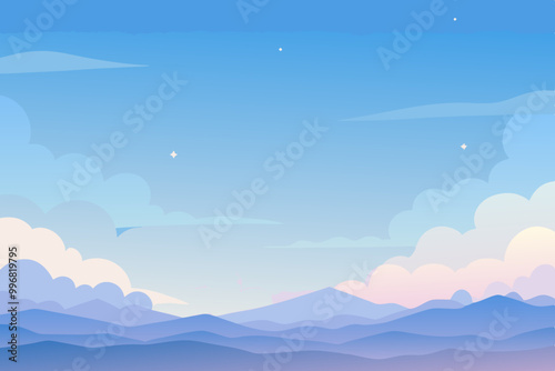 Soft Blue Sky with Light Cloud Wisps