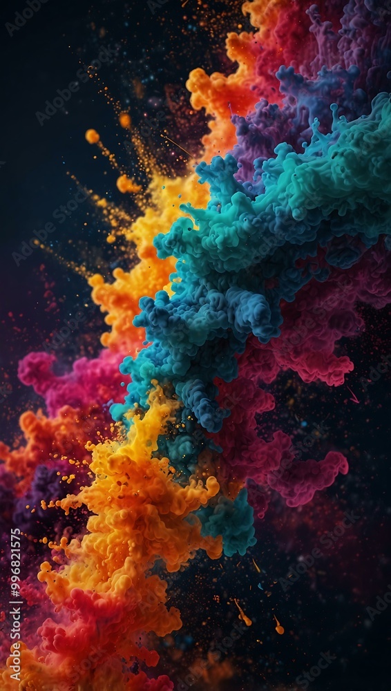 Abstract vibrant particles in motion. Abstract vibrant particles in motion.
