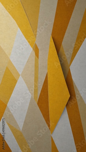 Wallpaper Mural Abstract yellow geometric pattern with white lines. Torontodigital.ca