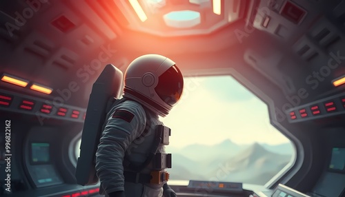 Astronaut in station