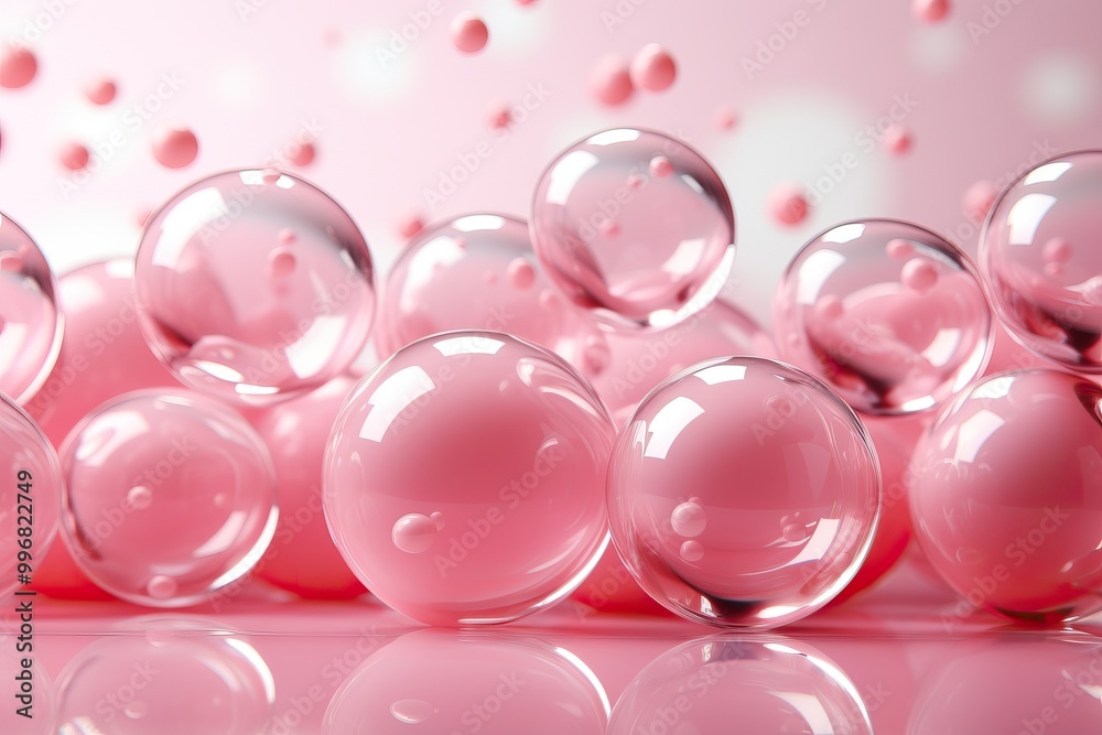 Floating pink ball shape abstract background. Floating pink ball shape abstract background.