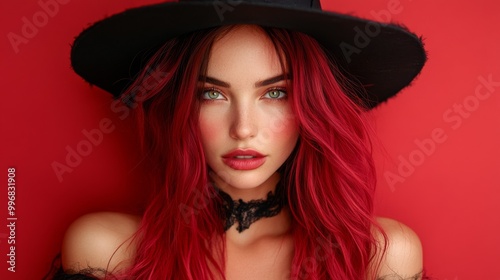 Gothic Demoness Fantasy Portraits: Dark, Mysterious, and Seductive Beauty in Red