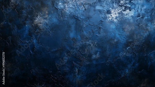 Dark navy blue grunge background with layered textures, ideal for banners or art posters.