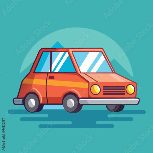 illustration of a car Cartoon Vector Illustration. Flat Isolated Concept Cartoon Vector Style.